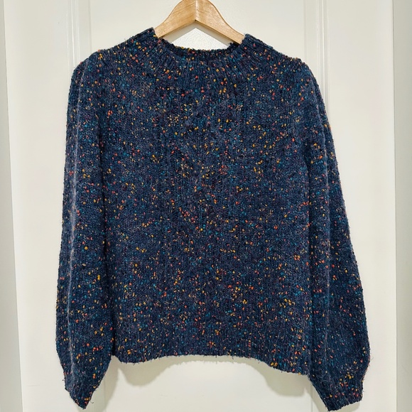 Hatley | Piper Cable Knit Pullover Sweater  Blue Confetti Multicolour   Size Med - Picture 1 of 10